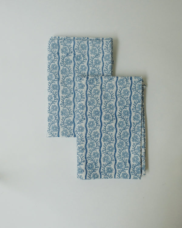 Vipin - Hand Block-printed Cotton Sham - Set of 2 (Powder Blue)