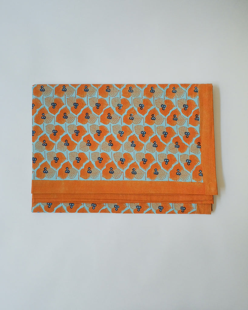 Aliya - Hand Block-printed Cotton Table Cloth