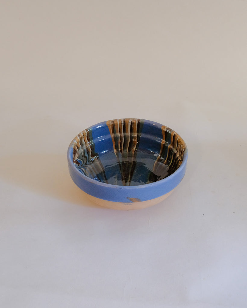 Cottage Crafted Bowl - Marbleized Blue