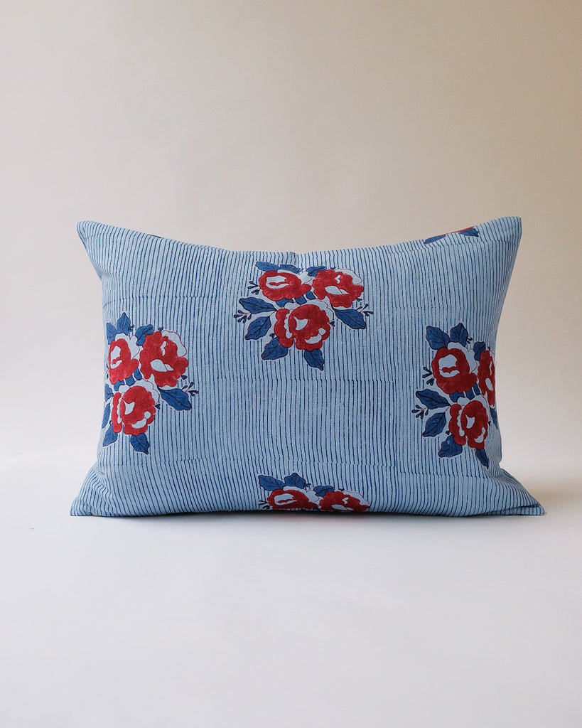 Mia - Hand Block-printed Linen Pillowcase