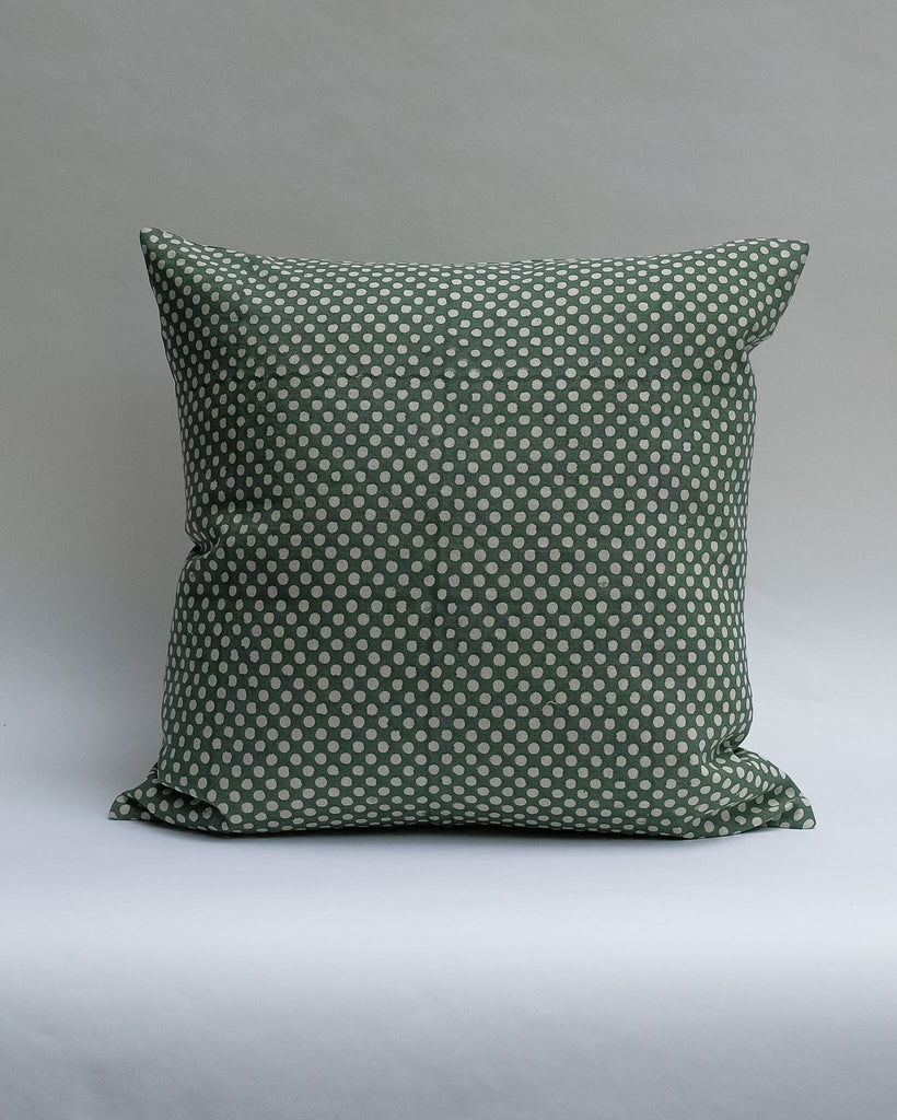Syra - Hand Block-printed Linen Pillowcase (Forest)