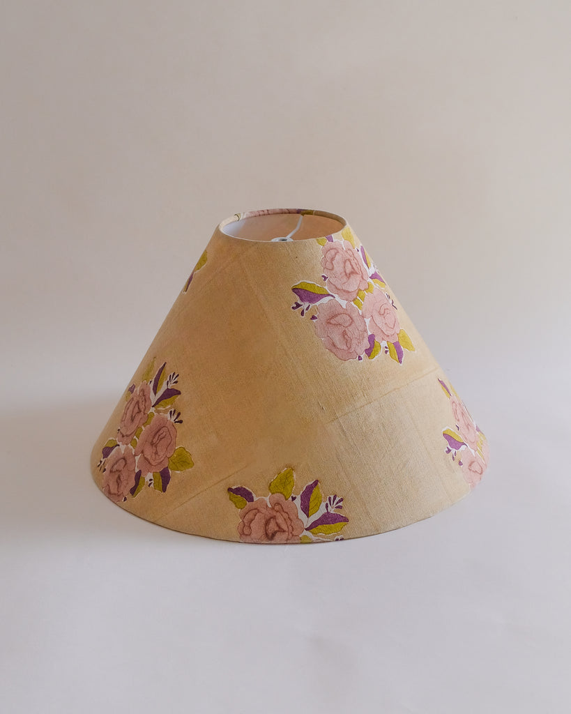 Sara - Hand Block-printed Hardback Lampshade