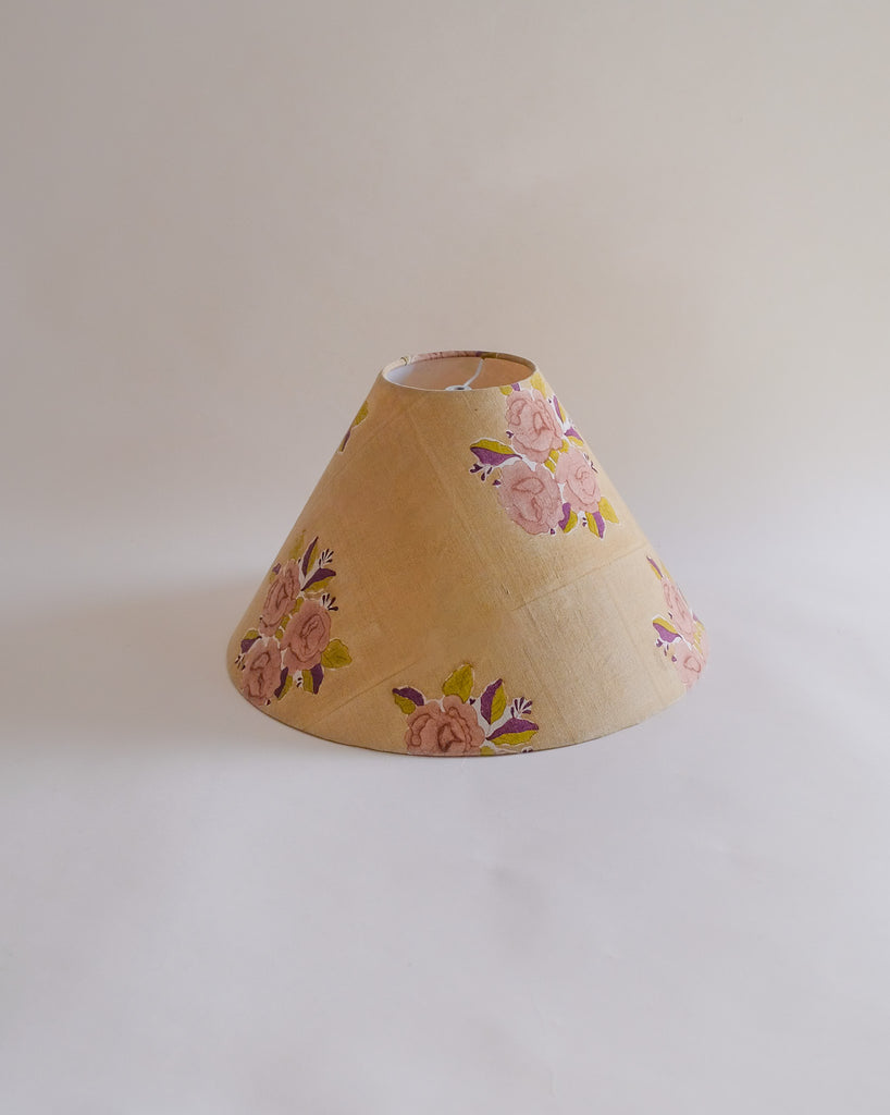 Sara - Hand Block-printed Hardback Lampshade