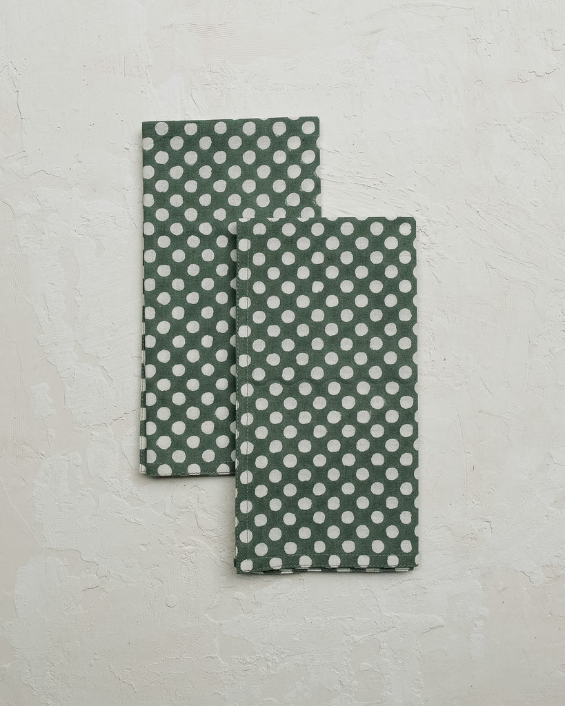 Syra - Block-printed Table Napkins - Set of 4 (Forest)