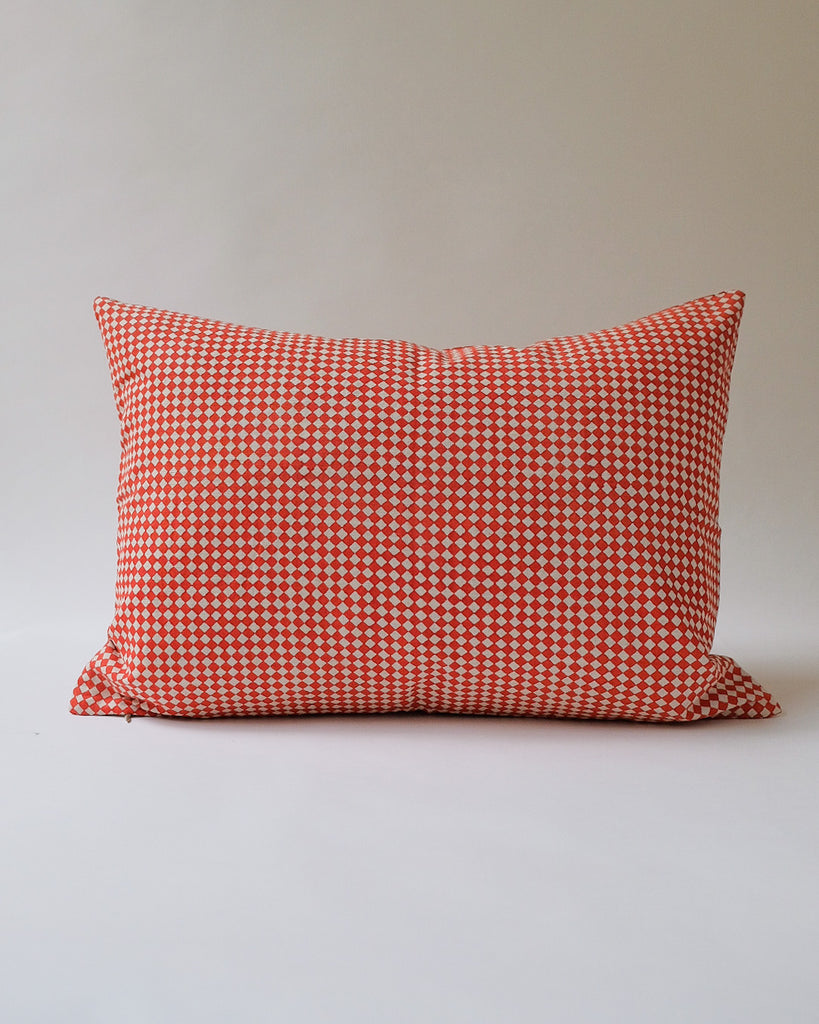 Rekha - Hand Block-printed Linen Pillowcase (Rojo)