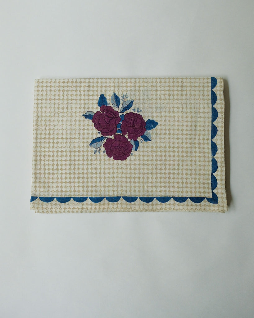 Indira - Hand Block-printed Cotton Table Cloth