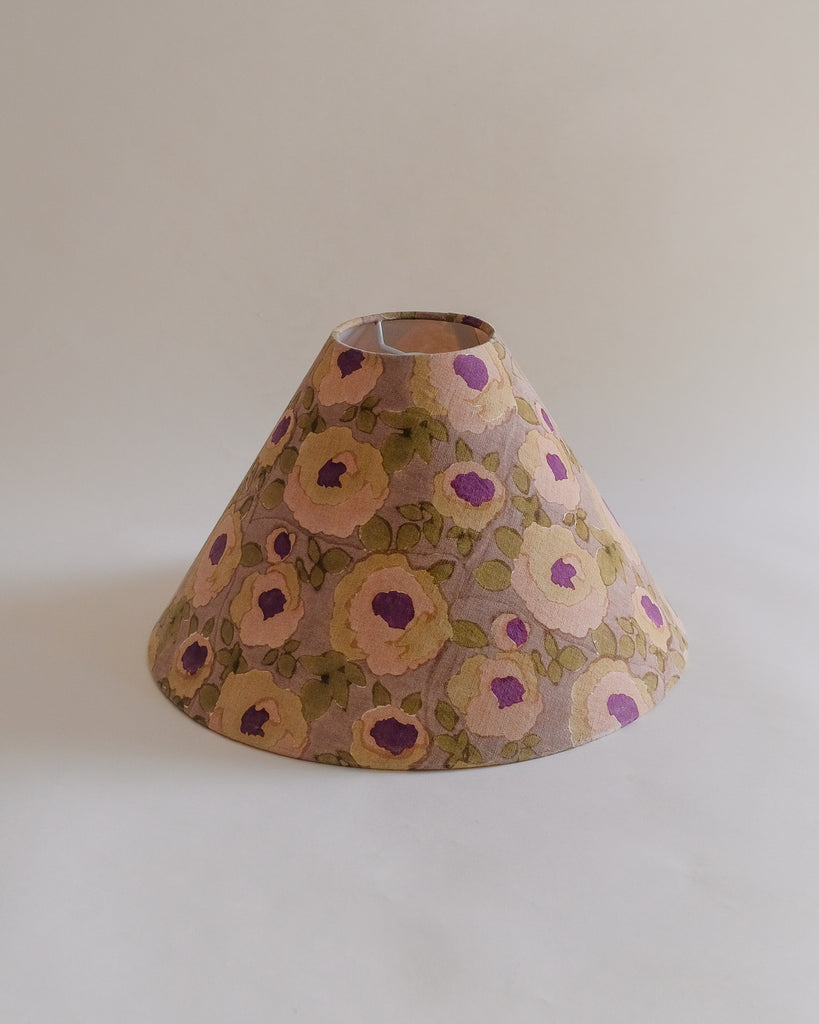 Riya - Hand Block-printed Hardback Lampshade (Coco)