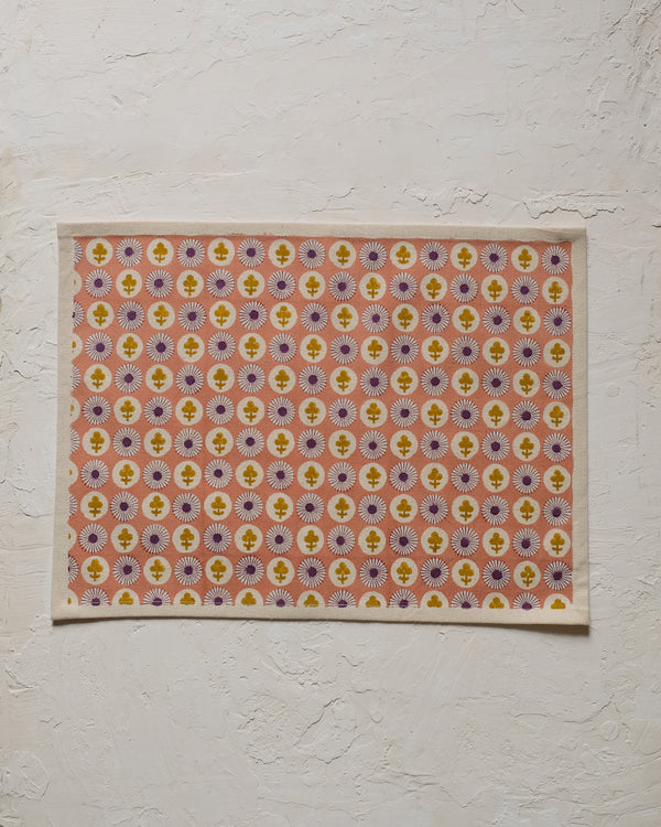 Gauri - Block-printed Table Placemats - Set of 2 (Grapefruit Pink)