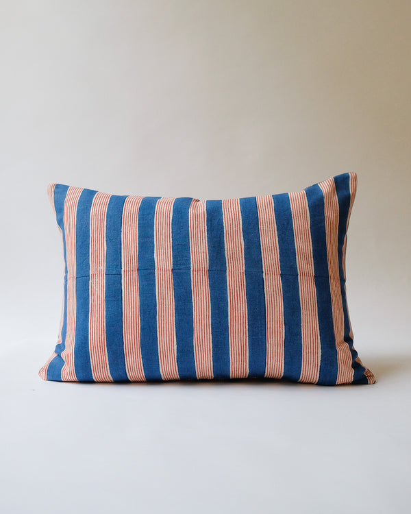 Indu - Hand Block-printed Linen Pillowcase (Indigo)