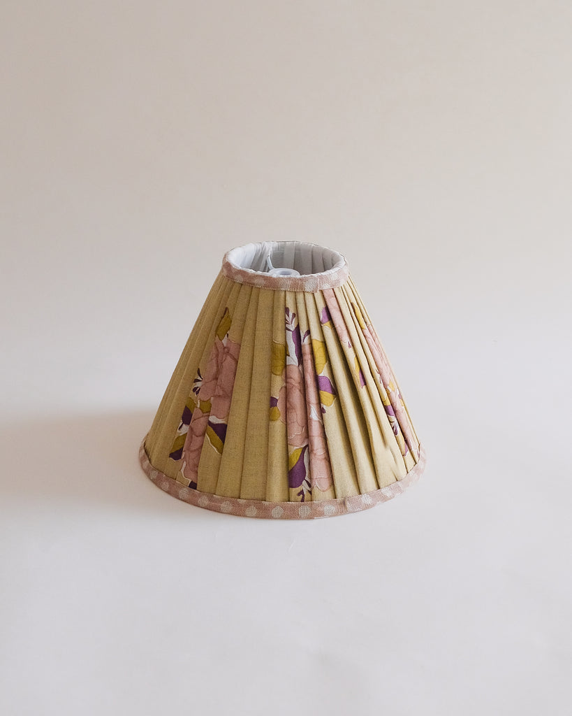 Sara - Hand Block-printed Pleated Lampshade