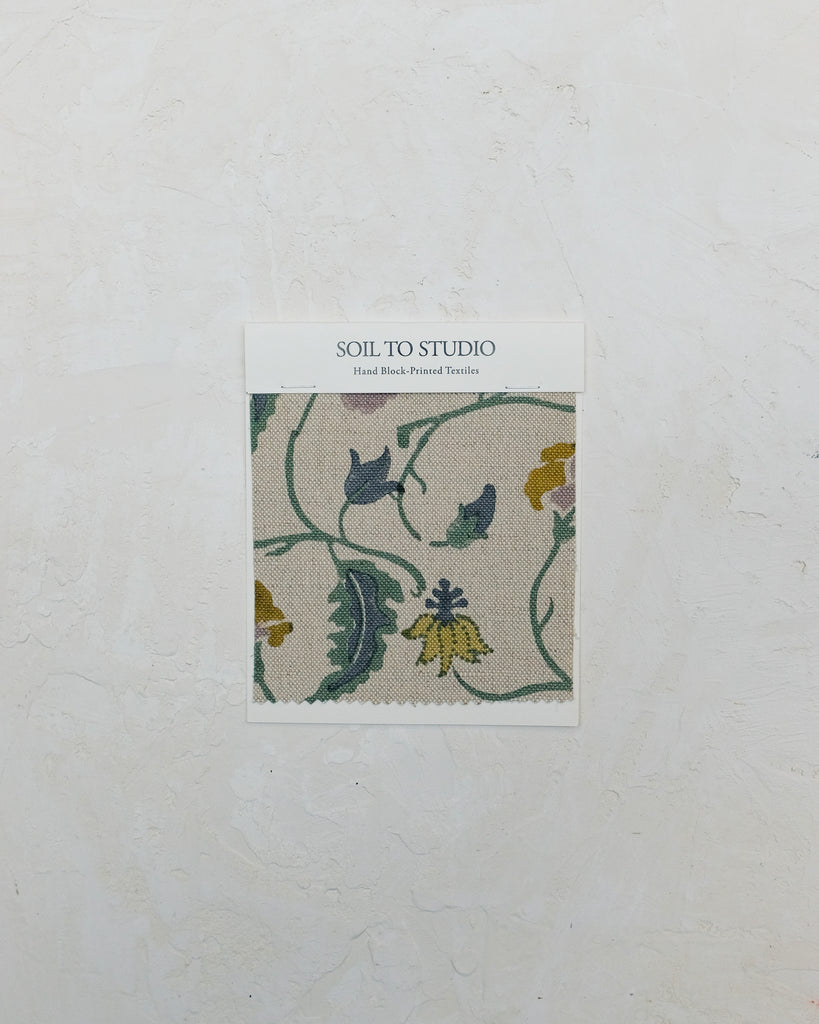 Dua (Forest) - Hand Block-printed Fabric - Heavy Weight