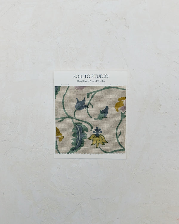 Dua (Forest) - Hand Block-printed Fabric - Heavy Weight