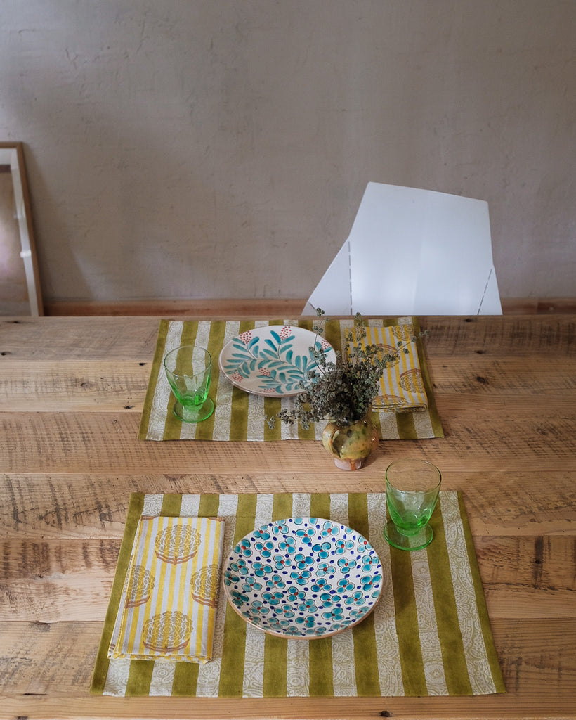 Maya - Block-printed Table Placemats - Set of 2