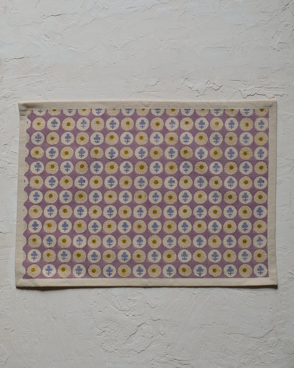 Gauri - Block-printed Table Placemats - Set of 2 (English Lavender)