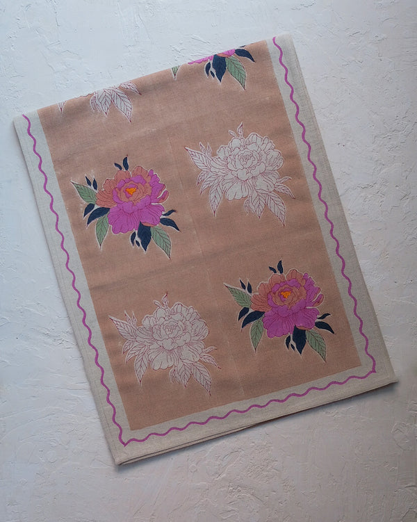 Babita - Block-printed Table Runner (Fuchsia)