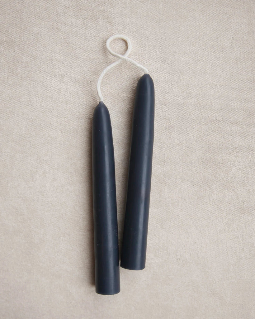 6" Heirloom Beeswax Taper Candles - Ink