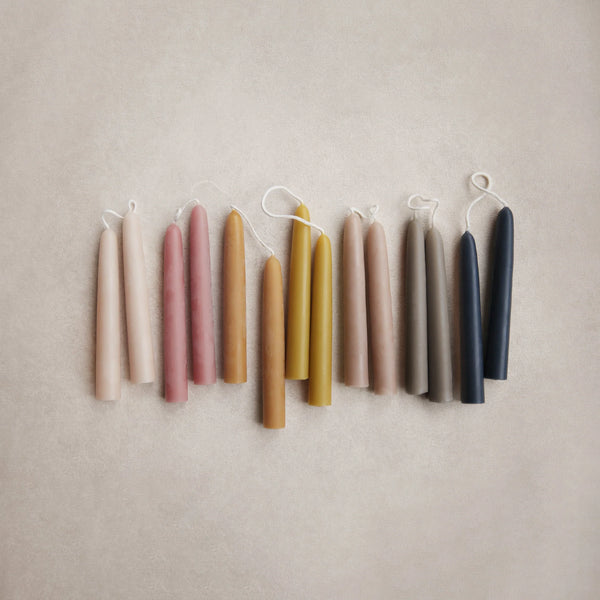 6" Heirloom Beeswax Taper Candles - Blossom