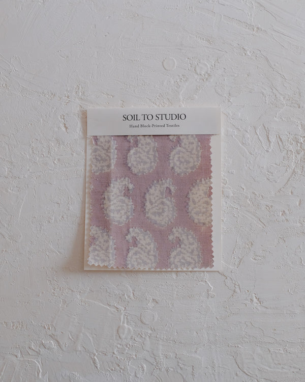 Asha (Faded Mauve) - Hand Block-printed Fabric