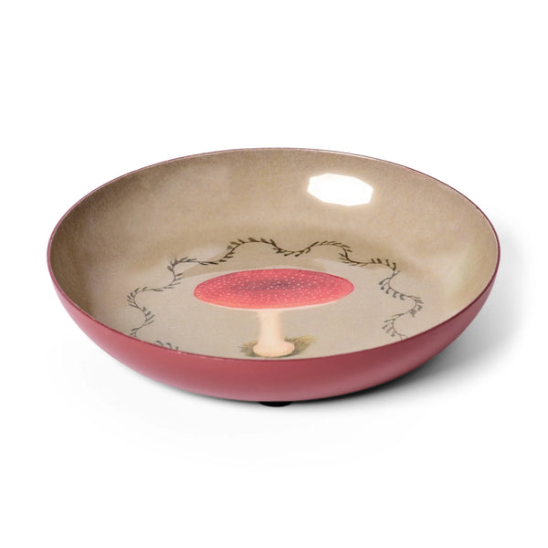 Mushroom Round Enamel Tray