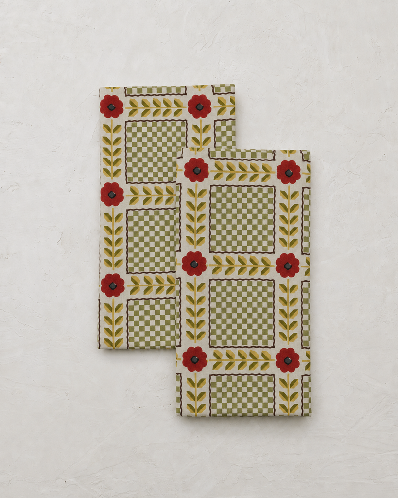 Mumtaz - Block-printed Table Napkins - Set of 4 (Red) WP