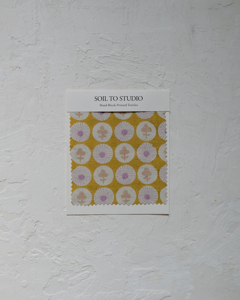 Gauri (Olive) - Hand Block-printed Fabric