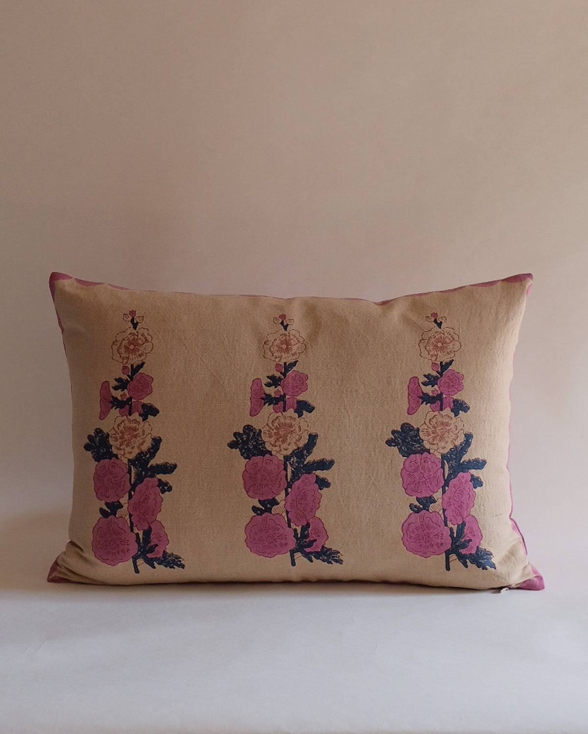 Zeenat - Hand Block-printed Linen Pillowcase14x20