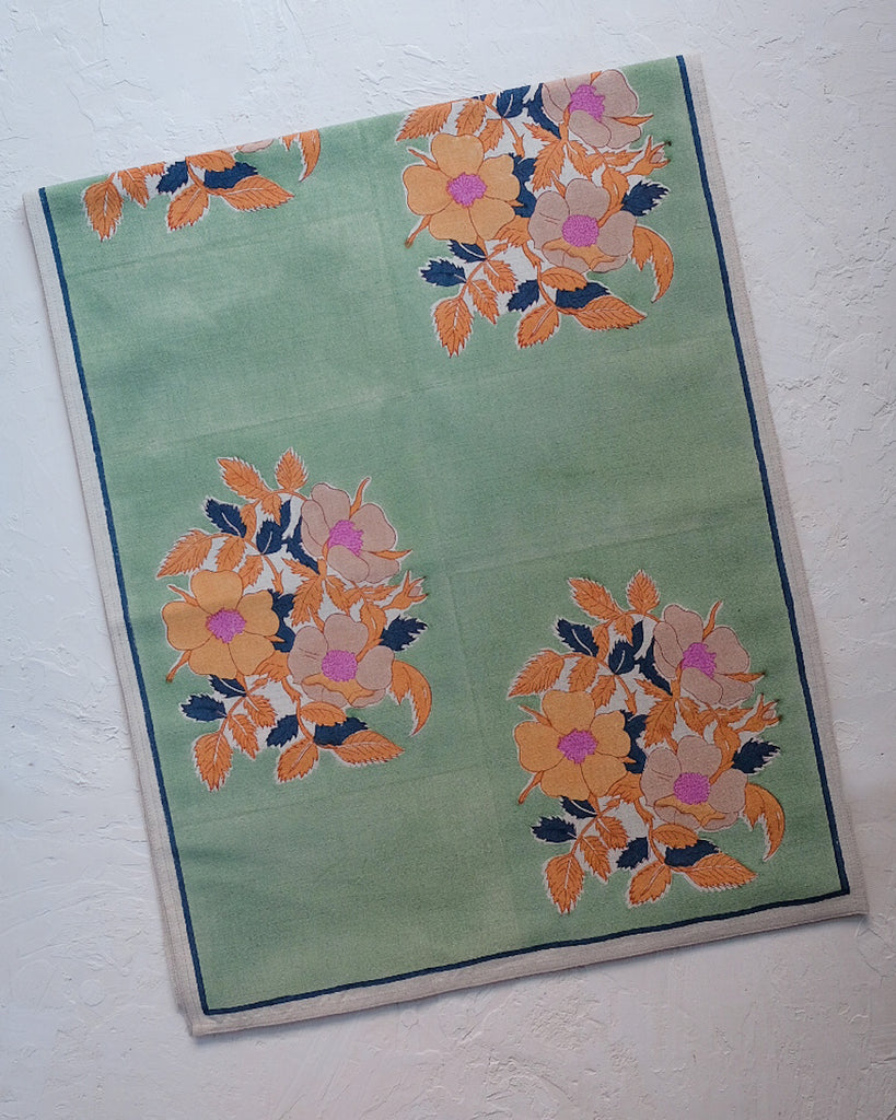 Dia - Block-printed Table Runner (Sage)