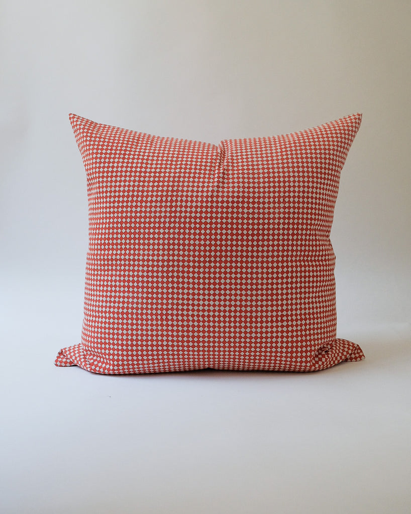 Rekha - Hand Block-printed Linen Pillowcase (Rojo)