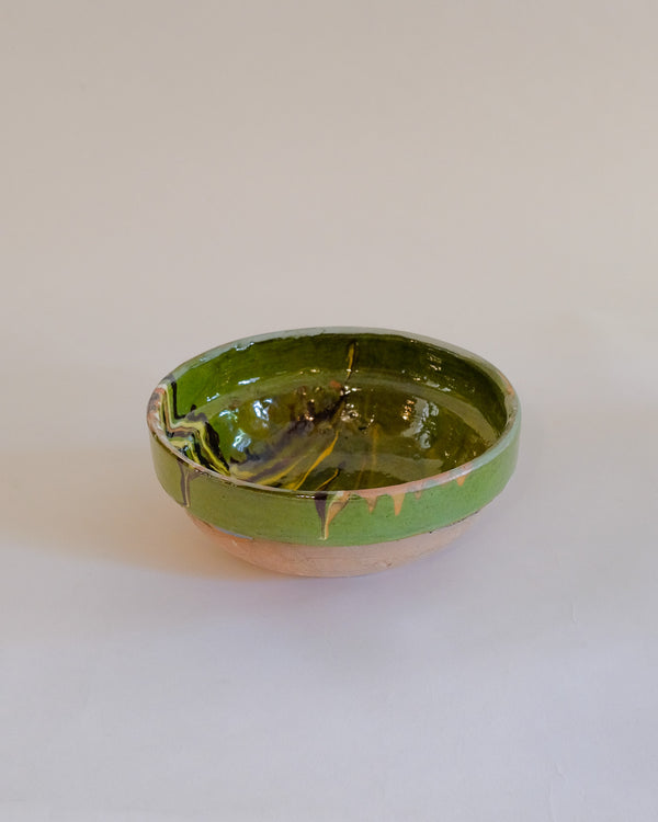 Cottage Crafted Bowl - Marbleized Green