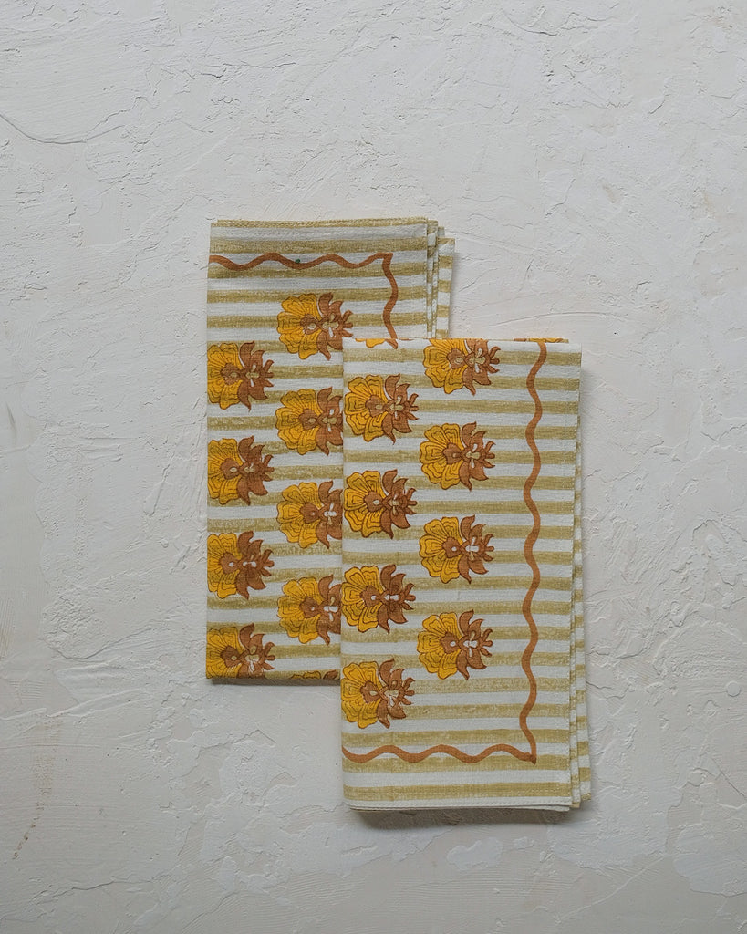Veda - Block-printed Table Napkins - Set of 4