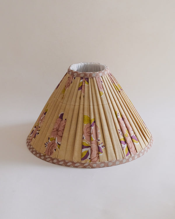 Sara - Hand Block-printed Pleated Lampshade