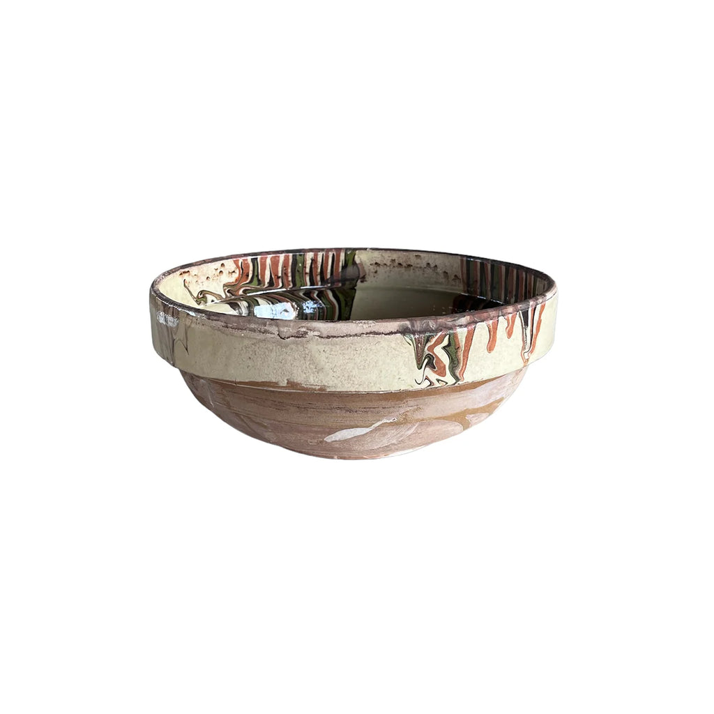 Cottage Crafted Bowl - Marbleized Cream