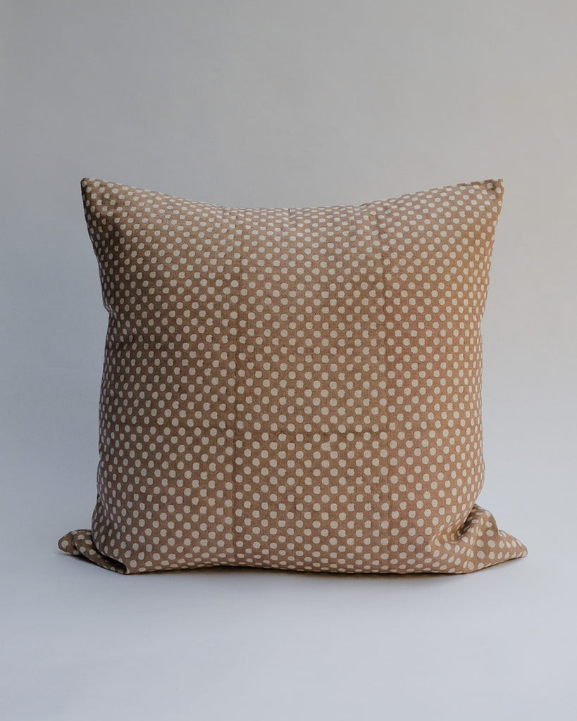 Syra - Hand Block-printed Linen Pillowcase (Rosewater)