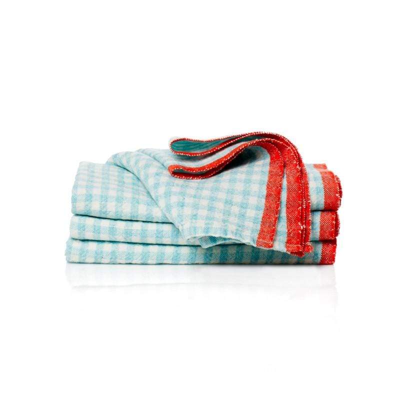 Two-Tone Gingham Towels, Set of 2