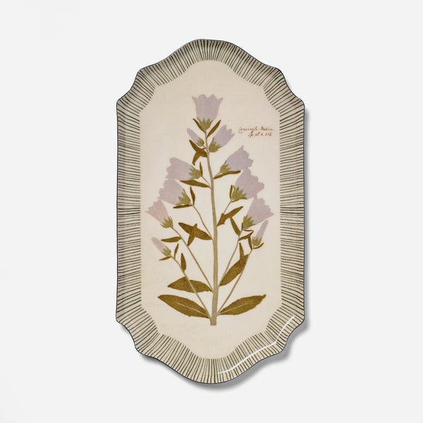 Enamel Shaped Edge Tray – Campanula Bellflower