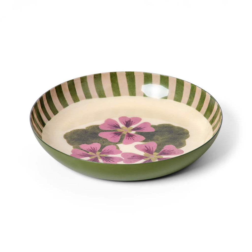Round Enamel Tray - Geranium