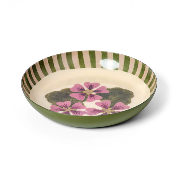 Round Enamel Tray - Geranium