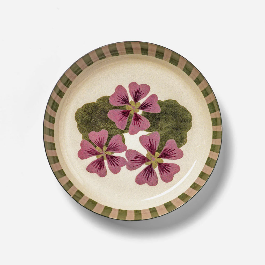 Round Enamel Tray - Geranium