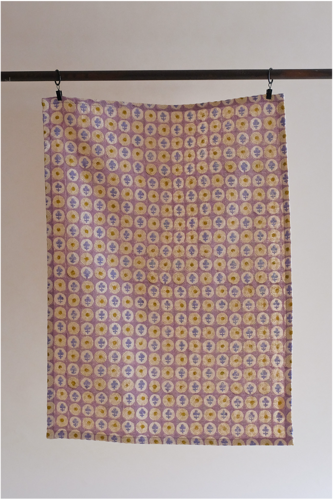 Gauri  – English Lavender - Waffle Weave Kitchen Towel - Set of 2