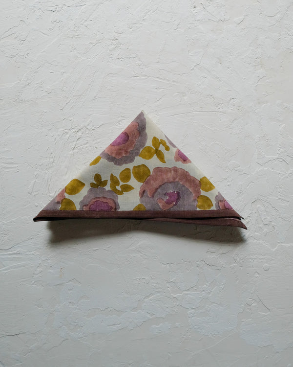 Riya - Plum - Block-printed Bandana/Scarf