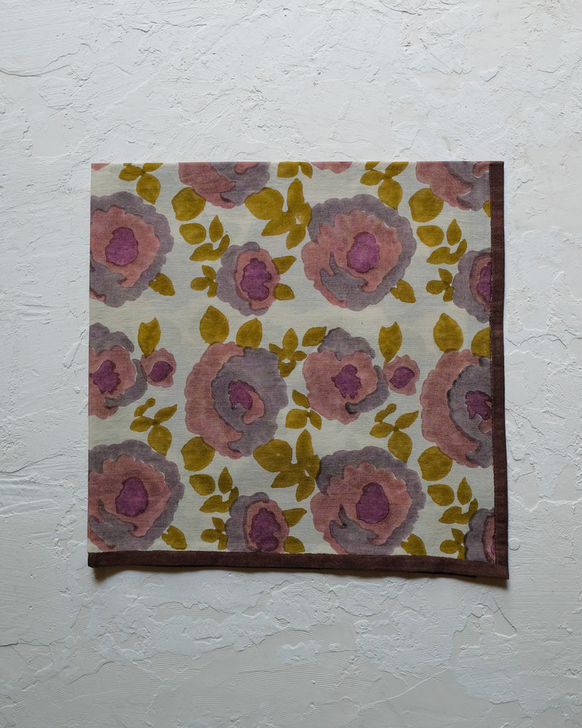 Riya - Plum - Block-printed Bandana/Scarf