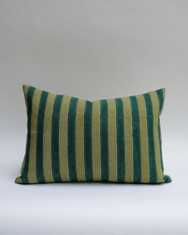 Eli - Hand Block-printed Linen Pillowcase (Forest)