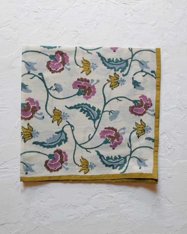 Dua - Plum - Block-printed Bandana/Scarf