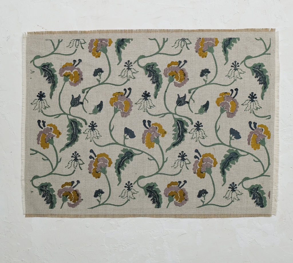 Dua - Hand Block-printed Linen Placemat - Set of 2 WP