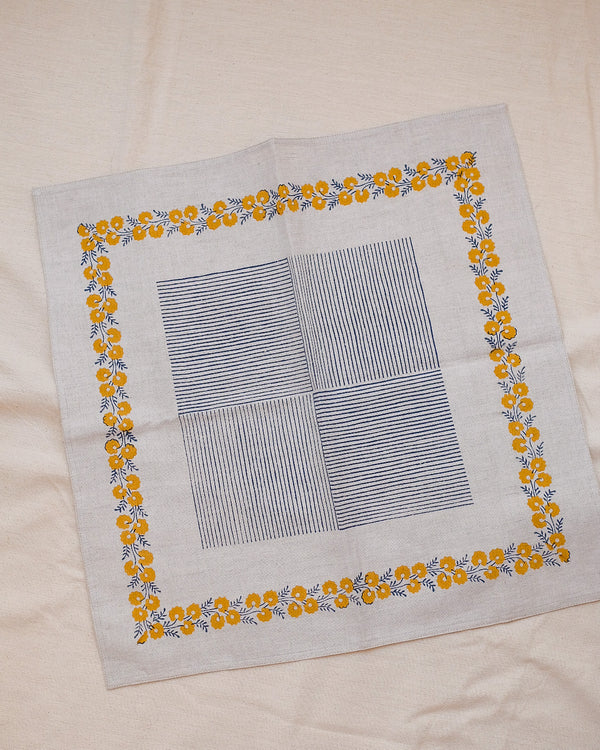 Mehak - Block-printed Table Napkin - Set of 4