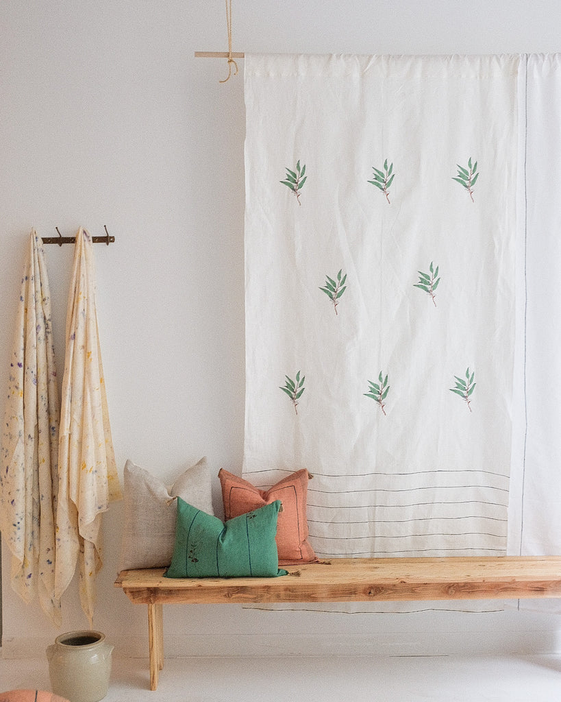 Amara - Handloom Linen & Blockprinted Curtain - PreOrder