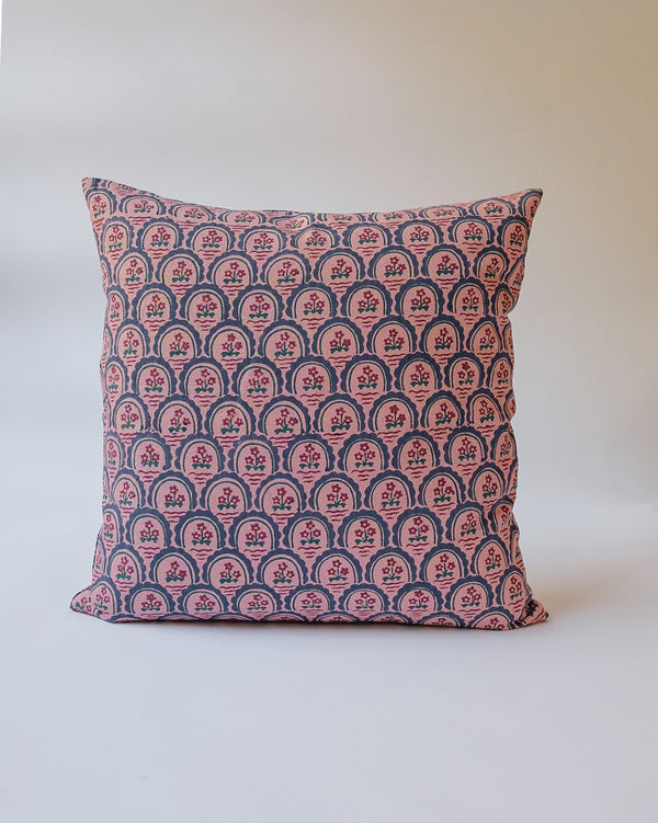 Meena - Hand Block-printed Linen Pillowcase