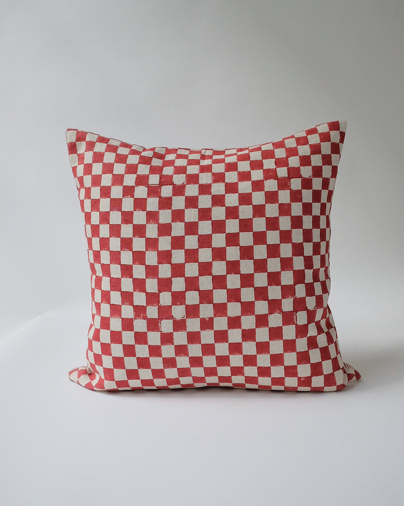 Akira Natural - Hand Block-printed Linen Pillowcase - Preorder