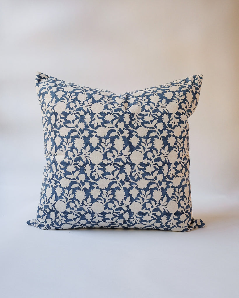 Amna - Hand Block-printed Linen Pillowcase