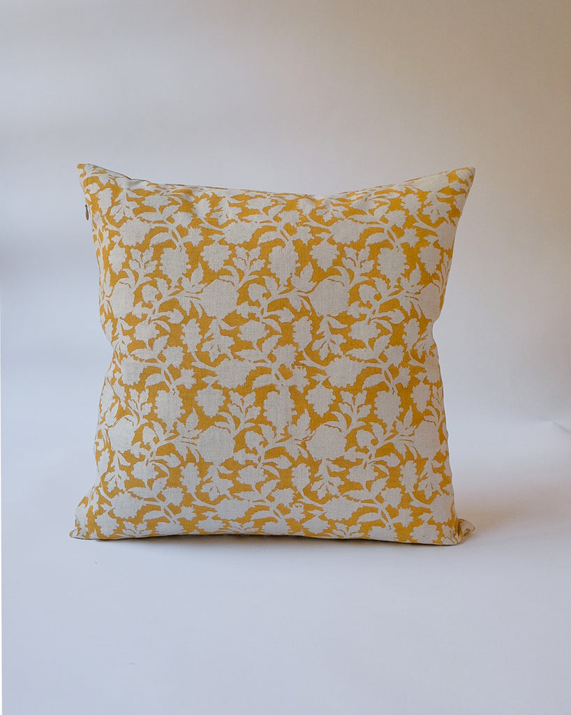 Tina - Hand Block-printed Linen Pillowcase